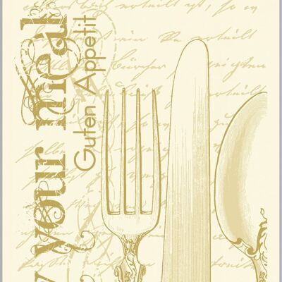 Cutlery napkin Elisabeth in gold-champagne from Linclass® Airlaid 40 x 40 cm, 100 pieces