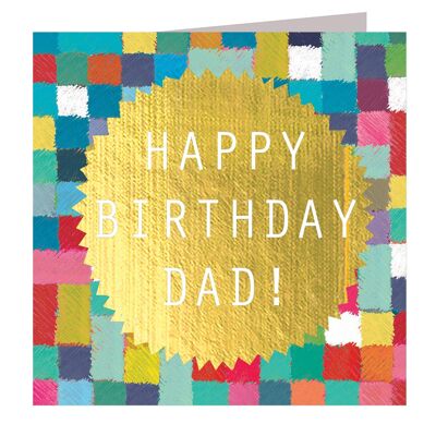 MLC04 Gold Foiled Joyeux anniversaire papa ! Carte