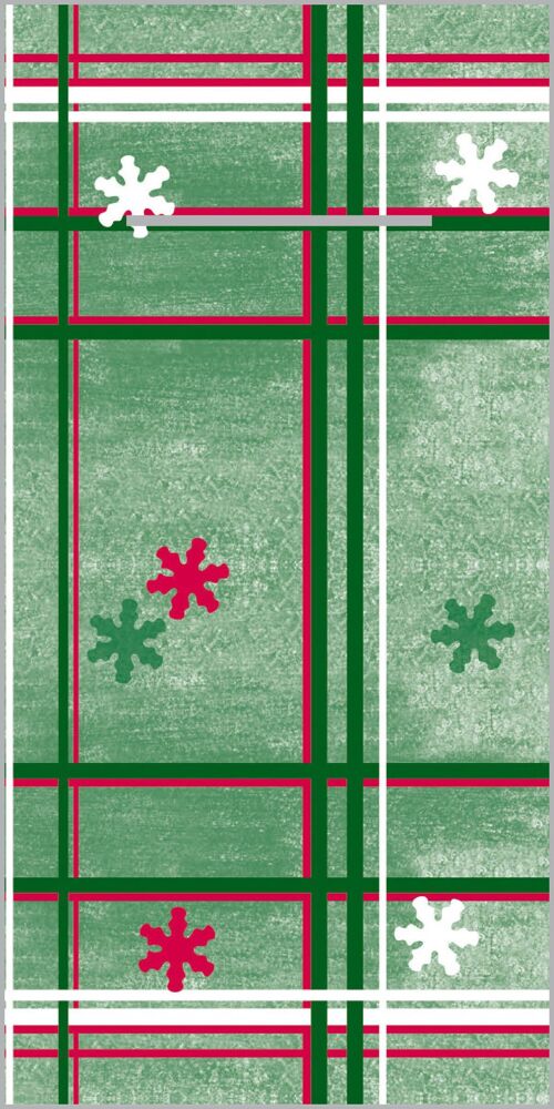 Weihnachtsbesteckserviette Tim in Grün-Rot aus Linclass® Airlaid 40 x 40 cm, 100 Stück