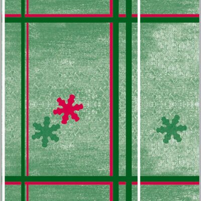 Servilleta navideña para cubiertos Tim en verde-rojo de Linclass® Airlaid 40 x 40 cm, 100 piezas