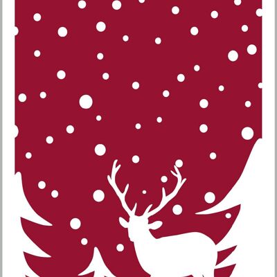 Posate natalizie tovagliolo Marvin bordeaux in Linclass® Airlaid 40 x 40 cm, 75 pezzi