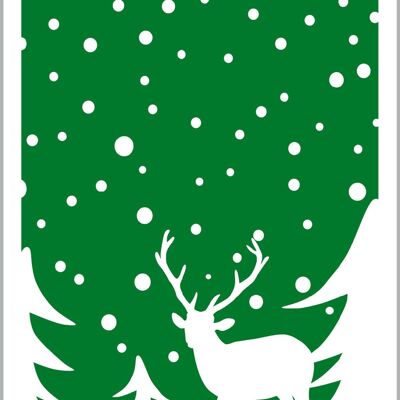 Servilleta navideña para cubiertos Marvin en verde de Linclass® Airlaid 40 x 40 cm, 100 piezas