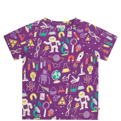 Kinder-T-Shirt mit Allover-Print – Wissenschaft