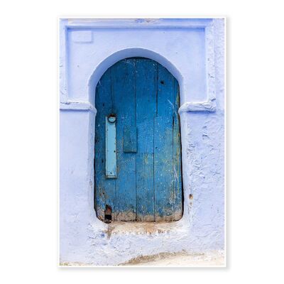 Blue Door Of Morocco Art Print 50x70cm
