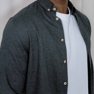 Charcoal Flannel Shirt