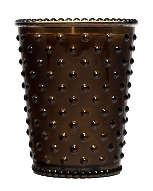 Simpatico Hobnail Glass Candle #490 Tobacco Woods