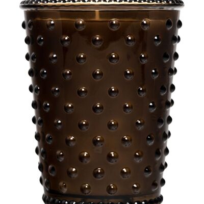 Simpatico Hobnail Candela in vetro #490 Legni di tabacco