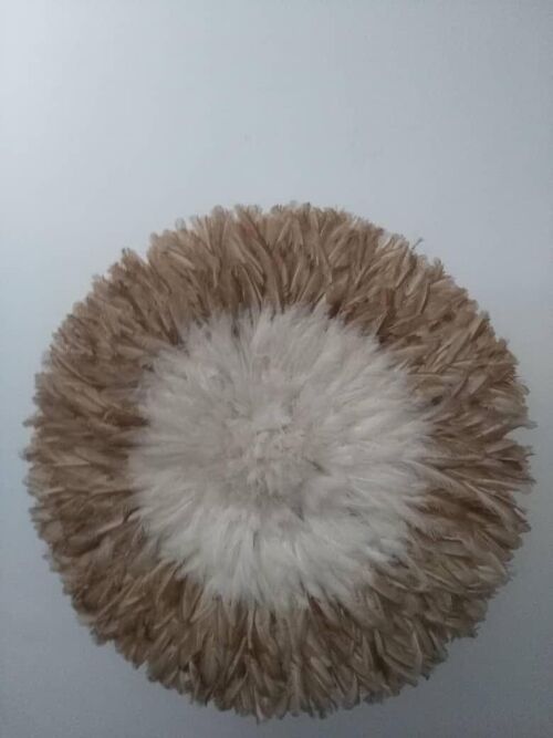 Juju hat blanc contour beige de 60 cm