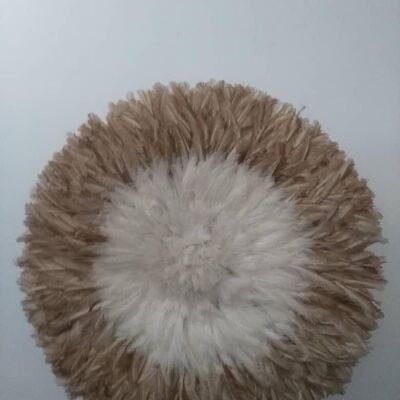 Cappello Juju contorno bianco beige di 60 cm