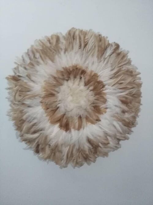 Juju hat blanc et beige de 60 cm