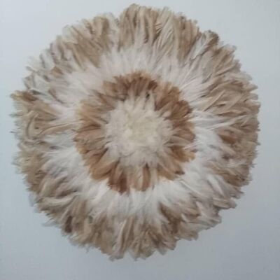 Juju hat blanc et beige de 60 cm