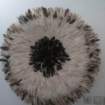Juju-Hut weiß und natur 80 cm