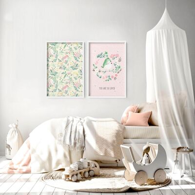 Cute pictures for nursery | set of 2 wall art prints