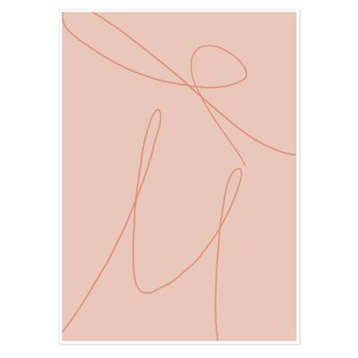 Blush Line Art Print 50x70cm