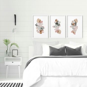 Chambre shabby chic | lot de 3 impressions murales 3