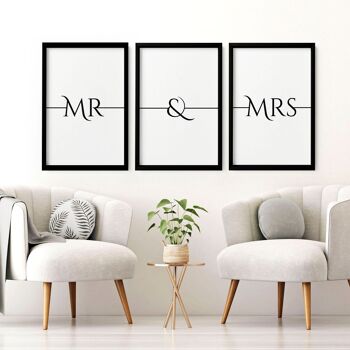 Premier cadeau d'anniversaire de mariage | lot de 3 impressions murales 13