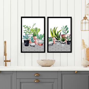 Images murales de cuisine succulentes | lot de 2 impressions murales 1