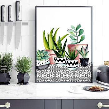 Images murales de cuisine succulentes | lot de 2 impressions murales 20