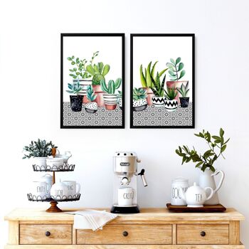 Images murales de cuisine succulentes | lot de 2 impressions murales 26