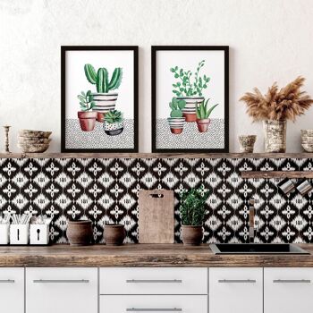 Impressions de cuisine de plantes succulentes | lot de 2 impressions murales 5