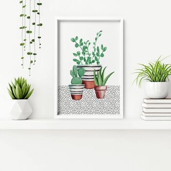 Impressions de cuisine de plantes succulentes | lot de 2 impressions murales 6