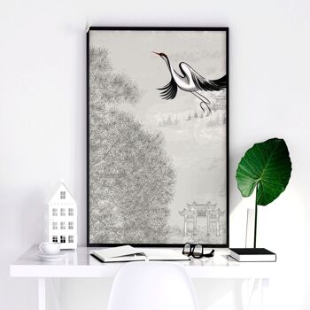 Art mural japonais traditionnel | lot de 3 impressions murales 24