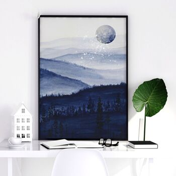 Idées de décoration de bureau à domicile pour lui | lot de 3 impressions murales 15