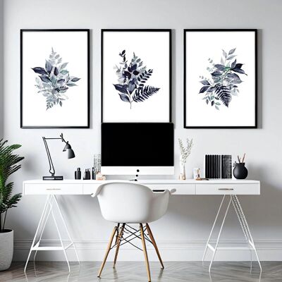 Home-Office-Wandkunst | Set mit 3 Wandkunstdrucken