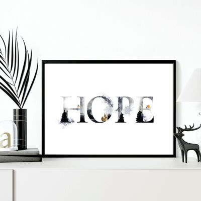 Hope-Wandkunst für die Weihnachtsdekoration