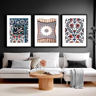 Islamic decor wall art  | set of 3 wall art prints