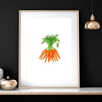 Impression de légumes pour mur de cuisine | Lot de 3 tableaux muraux 56
