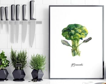 Impressions d'art mural de légumes pour la cuisine | lot de 3 impressions murales 4