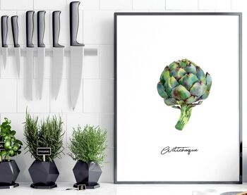 Impressions d'art mural de légumes pour la cuisine | lot de 3 impressions murales 5
