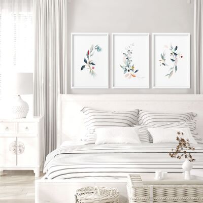 Wall art for bedroom | set of 3 prints