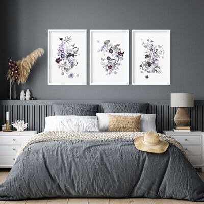 Wall art for the bedroom | set of 3 prints