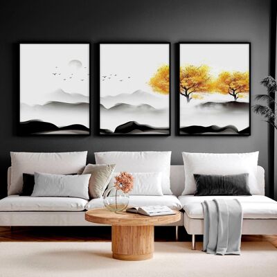 Japanese Home decor art prints | set of 3 wall art prints