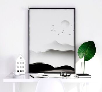 Estampes japonaises de décoration d'intérieur | lot de 3 impressions murales 4