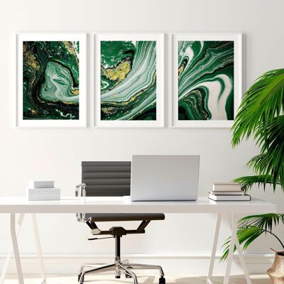 Wandkunst modern | Set mit 3 Wandkunstdrucken