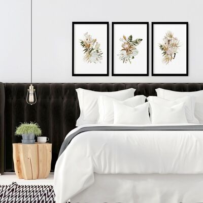 Wall decor country style | set of 3 wall art prints