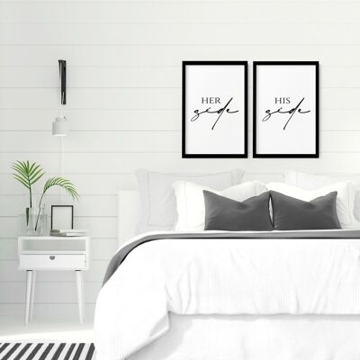 Wedding anniversary gifts for couples | set of 2 wall art prints