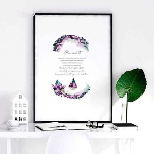 Alexandrite June birthstone | wall art print