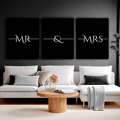 Cadeaux de mariage d'anniversaire | lot de 3 impressions murales