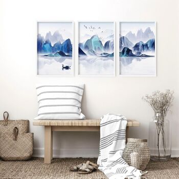 Art du paysage japonais | lot de 3 impressions murales 8