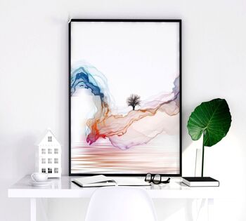 Art minimaliste japonais | lot de 3 impressions murales pour chambre à coucher 5