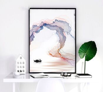 Art minimaliste japonais | lot de 3 impressions murales pour chambre à coucher 11