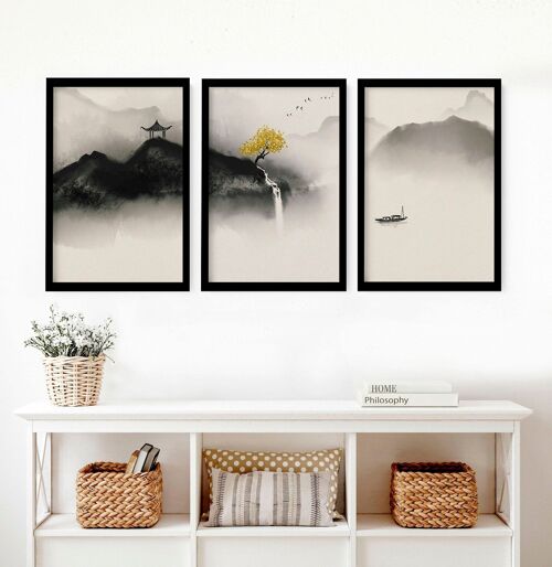 Japanese wall art prints | set of 3 wall art prints