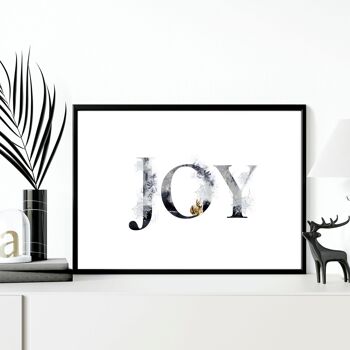 Impression d'art mural Joy pour la décoration de Noël 1