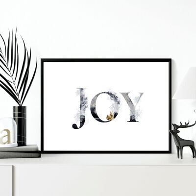 Joy-Wandkunstdruck für Weihnachtsdekoration