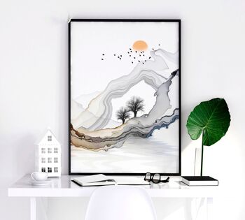 Art mural paysage Imprimer | lot de 3 impressions murales 5