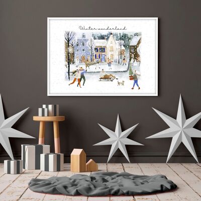 Large Christmas wall decor  | wall art print